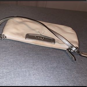 Coach Silver White/Cream Clutch